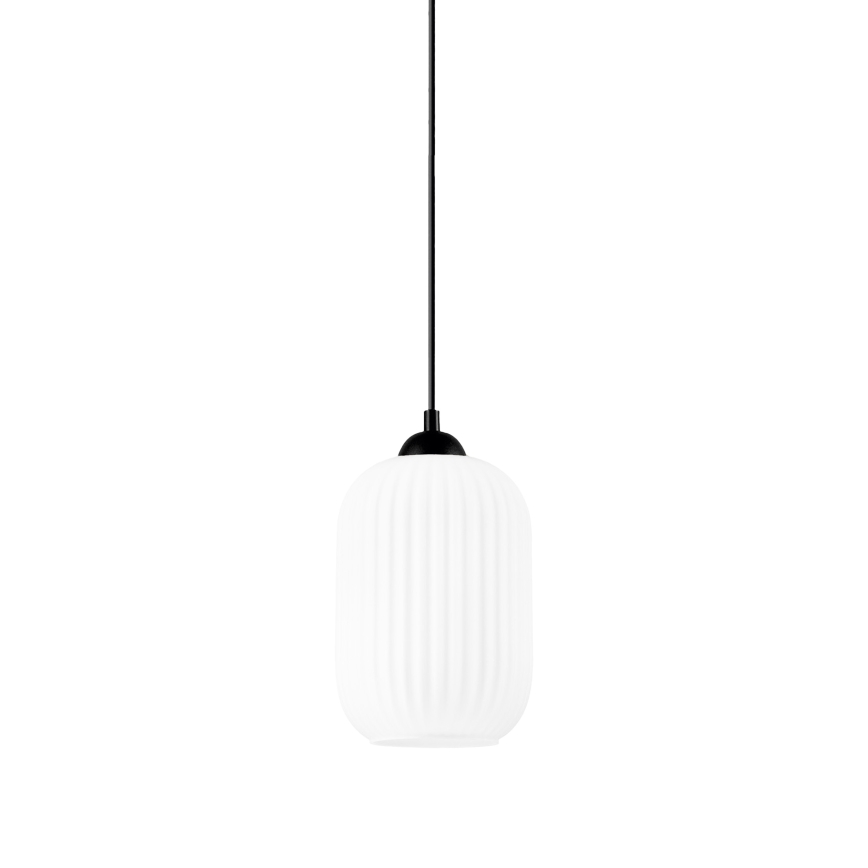 Пендел HARMA 1xE27/15W/230V Ø 14 см бял/черен