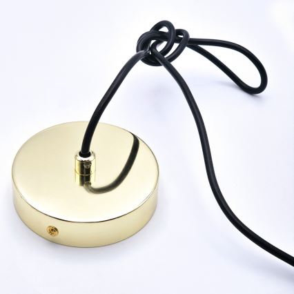 Пендел HARMA 1xE27/15W/230V Ø 14 см бял/златист