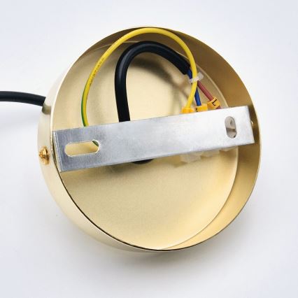 Пендел HARMA 1xE27/15W/230V Ø 14 см бял/златист