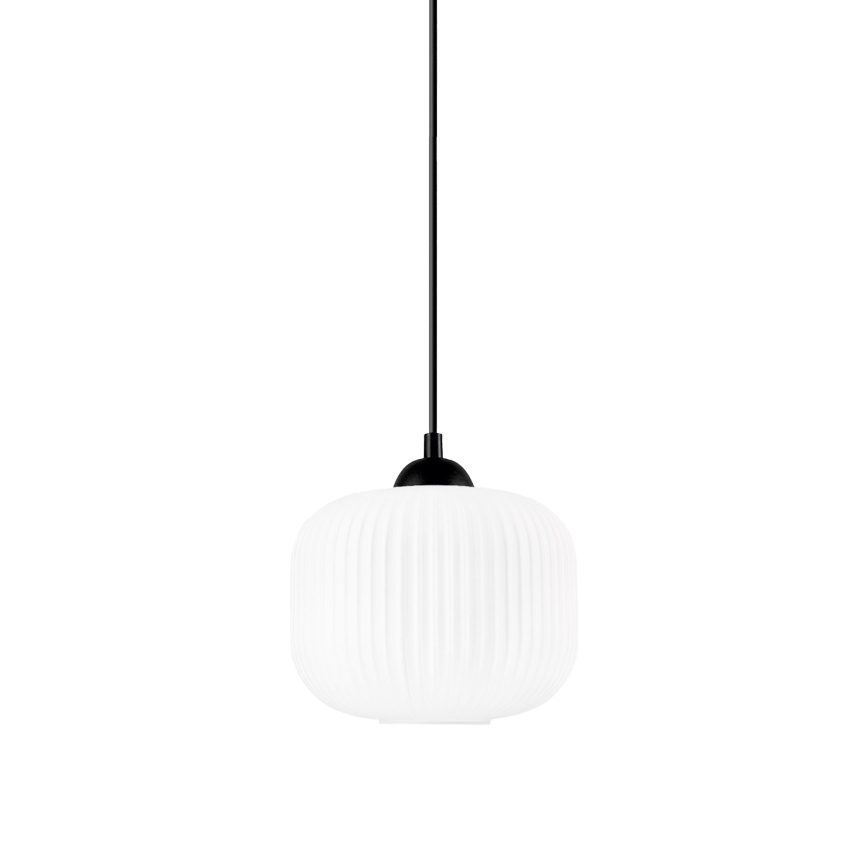 Пендел HARMA 1xE27/15W/230V Ø 20 см бял/черен