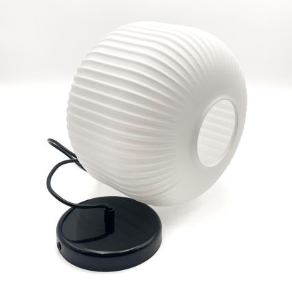 Пендел HARMA 1xE27/15W/230V Ø 20 см бял/черен