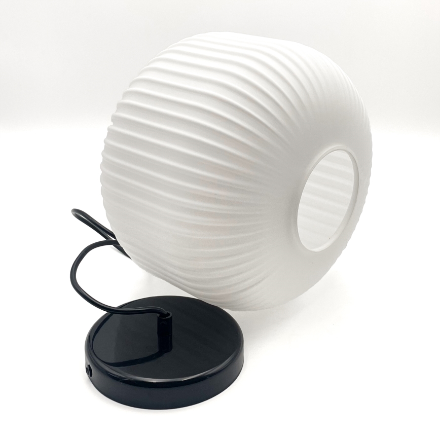 Пендел HARMA 1xE27/15W/230V Ø 20 см бял/черен