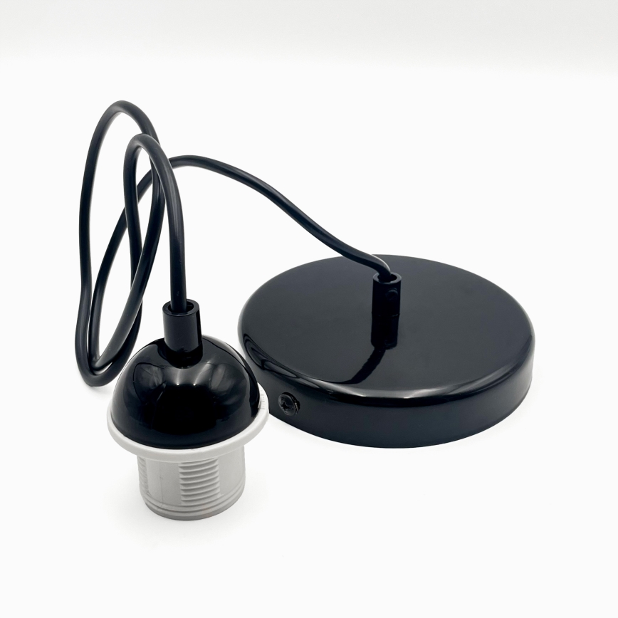 Пендел HARMA 1xE27/15W/230V Ø 20 см бял/черен