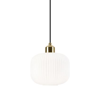 Пендел HARMA 1xE27/15W/230V Ø 20 см бял/златист