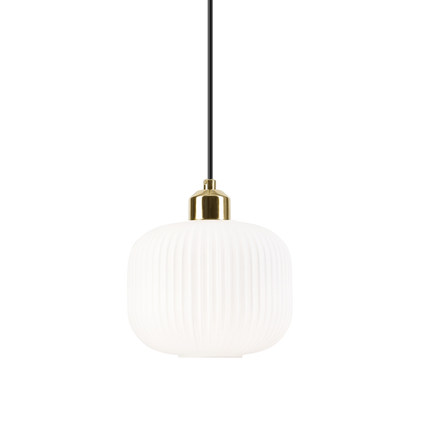 Пендел HARMA 1xE27/15W/230V Ø 20 см бял/златист