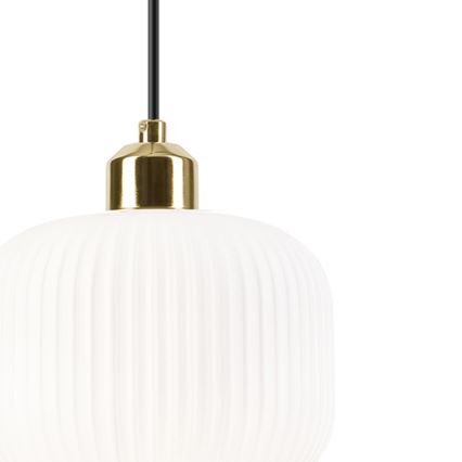 Пендел HARMA 1xE27/15W/230V Ø 20 см бял/златист