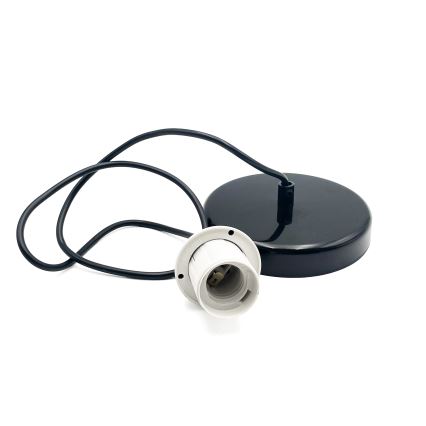 Пендел HARMA 1xE27/15W/230V Ø 25 см бял/черен