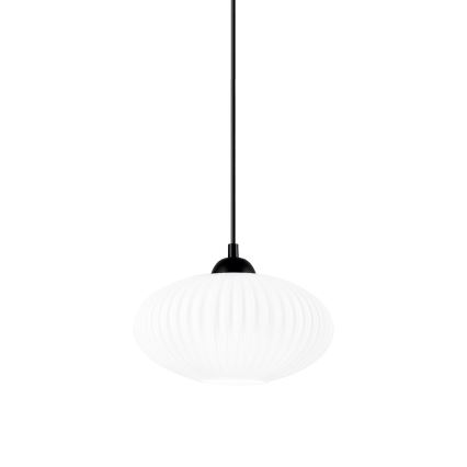 Пендел HARMA 1xE27/15W/230V Ø 25 см бял/черен