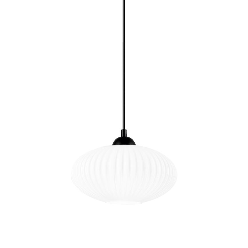 Пендел HARMA 1xE27/15W/230V Ø 25 см бял/черен