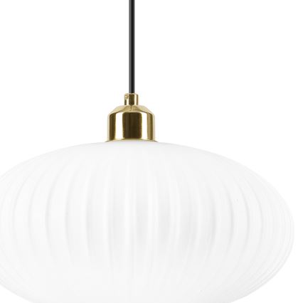 Пендел HARMA 1xE27/15W/230V Ø 30 см бял/златист