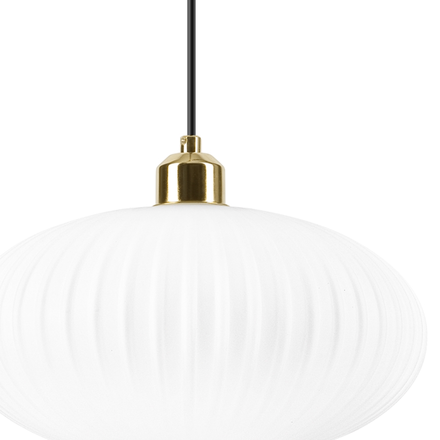 Пендел HARMA 1xE27/15W/230V Ø 30 см бял/златист