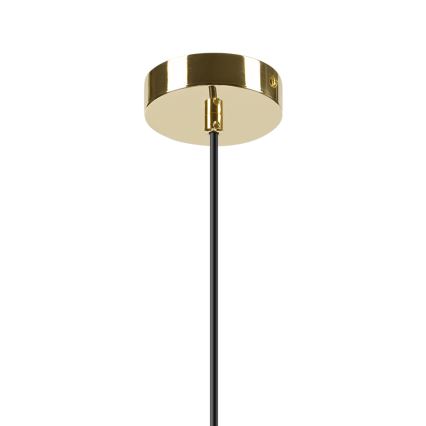 Пендел HARMA 1xE27/15W/230V Ø 30 см бял/златист