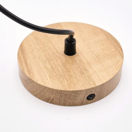 Пендел HARMONY 1xE27/15W/230V Ø 14 см бял/дъб