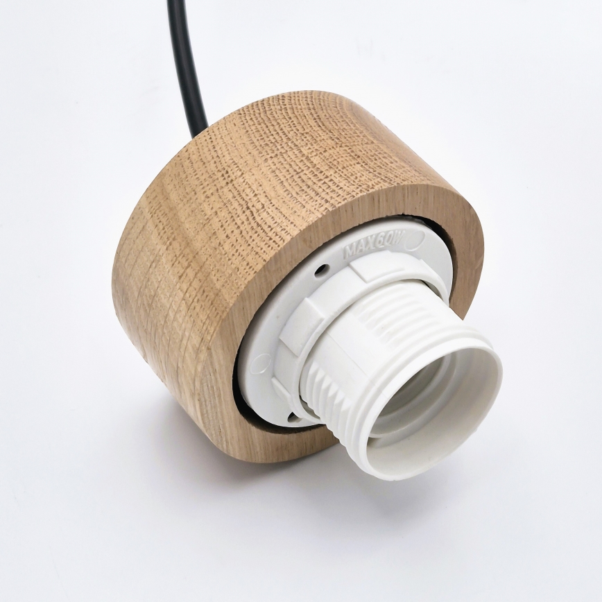 Пендел HARMONY 1xE27/15W/230V Ø 20 см бял/дъб