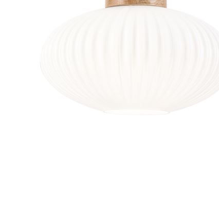 Пендел HARMONY 1xE27/15W/230V Ø 25 см бял/дъб