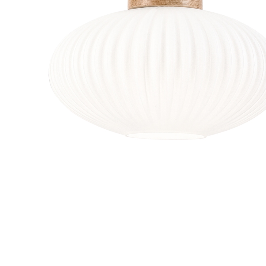 Пендел HARMONY 1xE27/15W/230V Ø 25 см бял/дъб