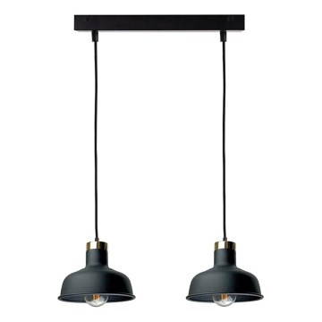 Пендел HEBE 2xE27/60W/230V черен