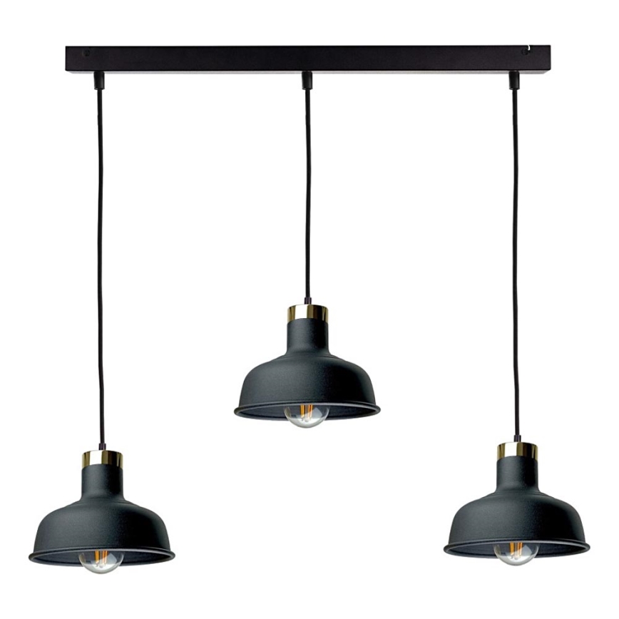 Пендел HEBE 3xE27/60W/230V черен