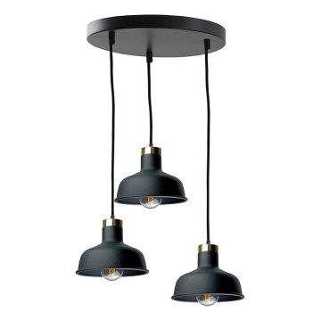 Пендел HEBE 3xE27/60W/230V черен