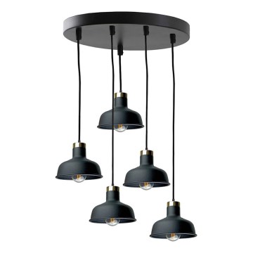 Пендел HEBE 5xE27/60W/230V черен