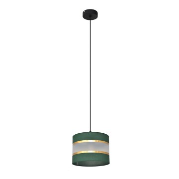 Пендел HELEN 1xE27/15W/230V Ø 20 cm зелен/златист