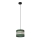 Пендел HELEN 1xE27/15W/230V Ø 20 cm зелен/златист