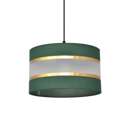 Пендел HELEN 1xE27/15W/230V Ø 25 cm зелен/златист