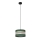 Пендел HELEN 1xE27/15W/230V Ø 25 cm зелен/златист