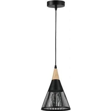 Пендел HIRA 1xE27/60W/230V Ø 18 см черен