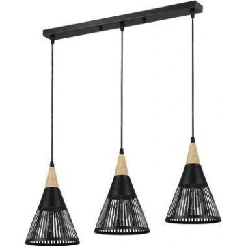 Пендел HIRA 3xE27/60W/230V черен