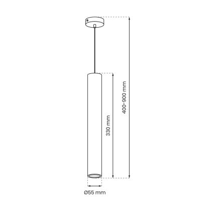 Пендел HUDSON 1xGU10/8W/230V бял