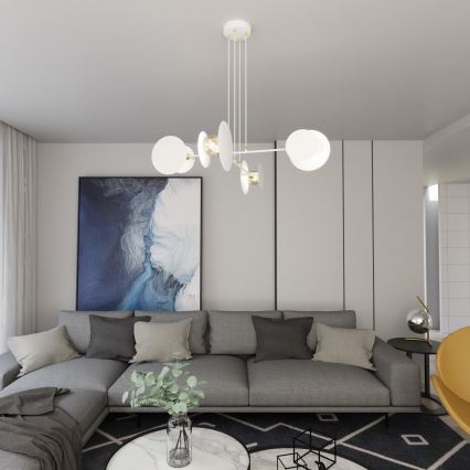 Пендел IDEA 4xE27/15W/230V бял