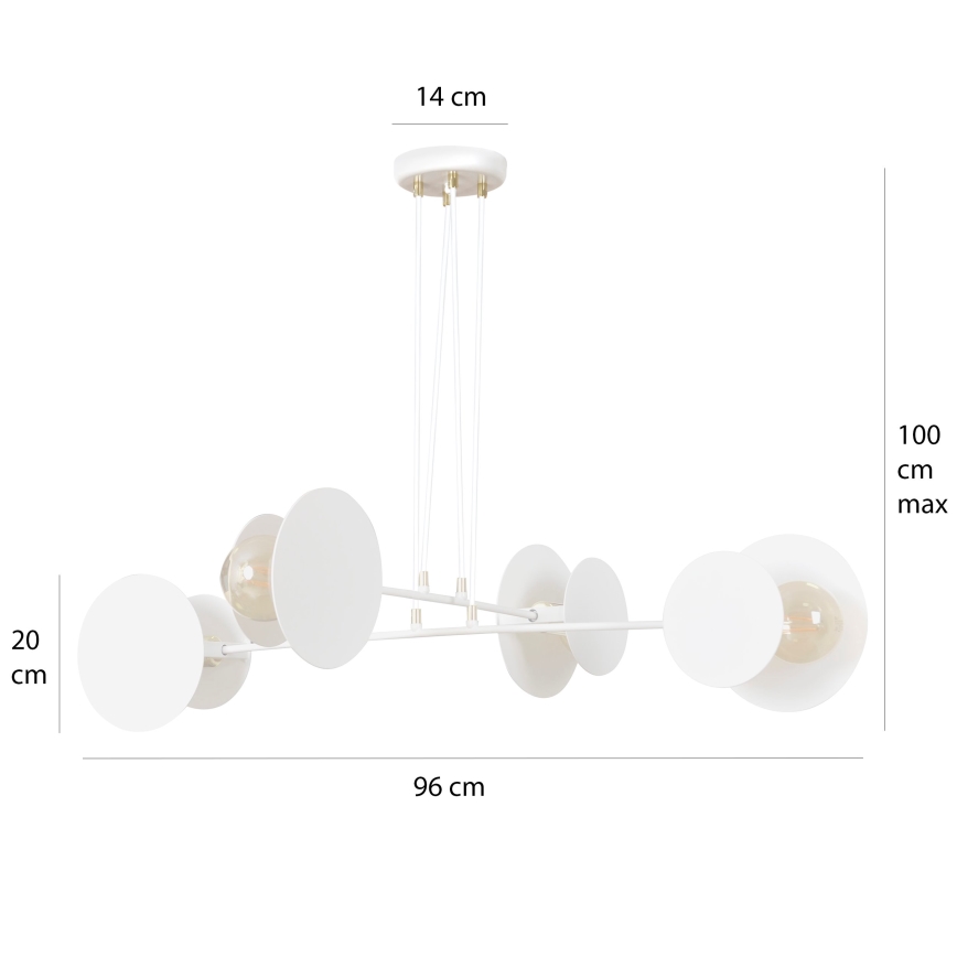 Пендел IDEA 4xE27/15W/230V бял
