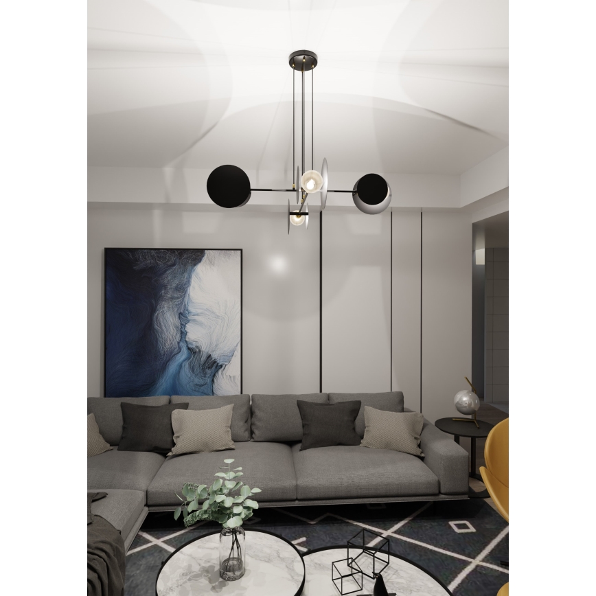 Пендел IDEA 4xE27/15W/230V черен