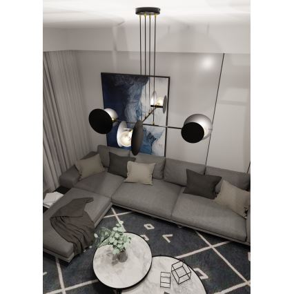 Пендел IDEA 4xE27/15W/230V черен
