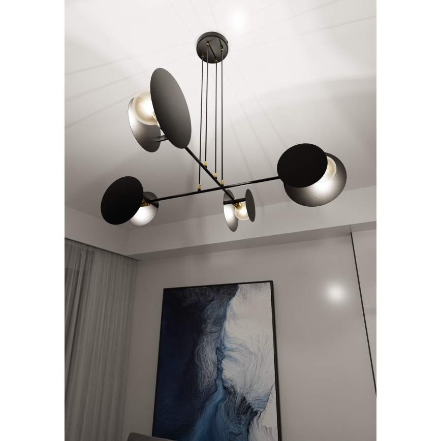 Пендел IDEA 4xE27/15W/230V черен