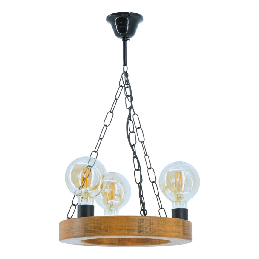 Пендел IOS 3xE27/60W/230V Ø 30 см бук