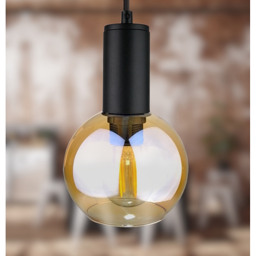 Пендел JANTAR BLACK 3xE27/60W/230V Ø 30 см