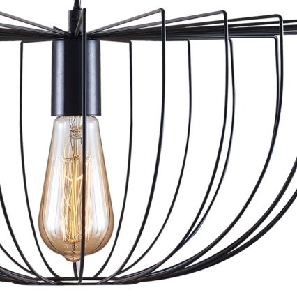 Пендел JASMINA 1xE27/20W/230V Ø 40 см черен