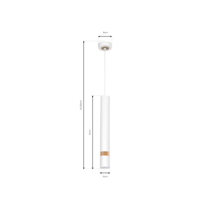 Пендел JOKER WHITE WOOD 1xGU10/8W/230V