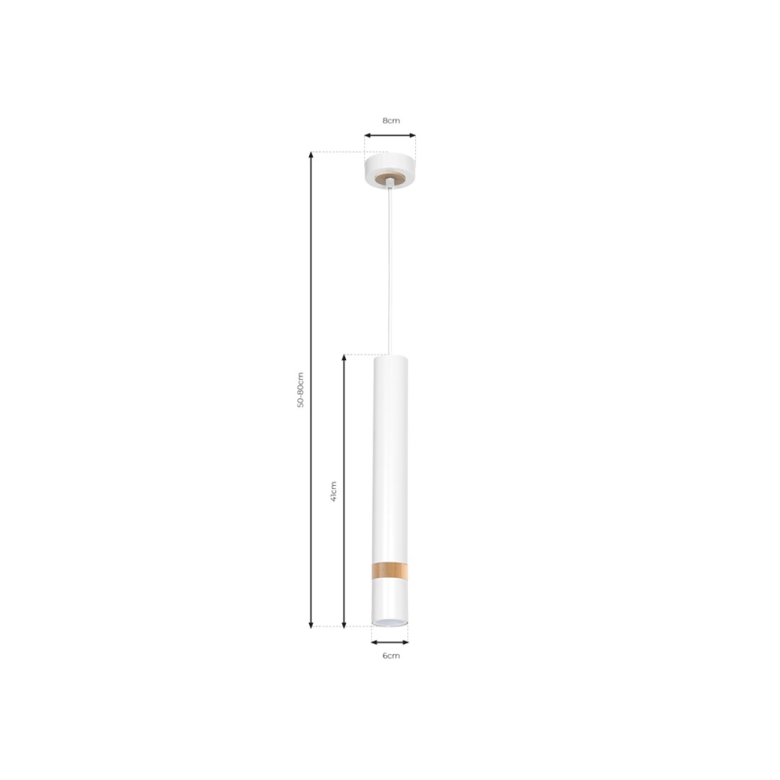 Пендел JOKER WHITE WOOD 1xGU10/8W/230V