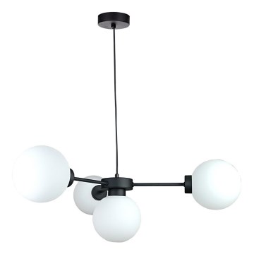 Пендел KALIOPE 4xE14/50W/230V черен/бял