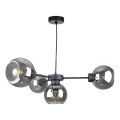 Пендел KALIOPE 4xE27/60W/230V черен/опушен черен