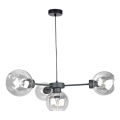 Пендел KALIOPE 4xE27/60W/230V черен/прозрачен