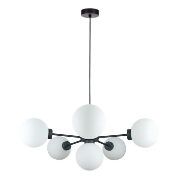 Пендел KALIOPE 6xE14/50W/230V черен/бял