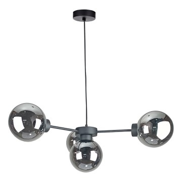 Пендел KALIOPE II 4xE14/50W/230V черен/опушен черен
