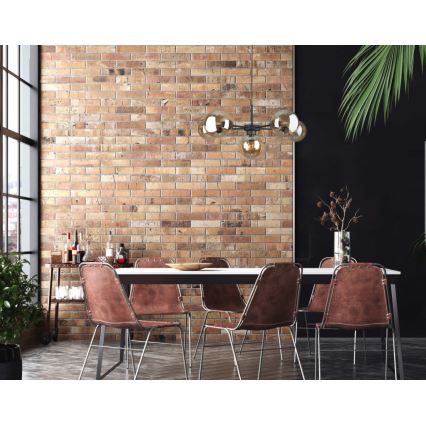 Пендел KALIOPE II 6xE14/50W/230V черен/опушен бежов