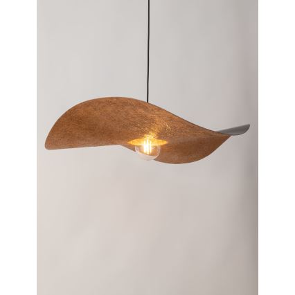 Пендел KAPELLO 1xE27/60W/230V Ø 76 см черен/меден