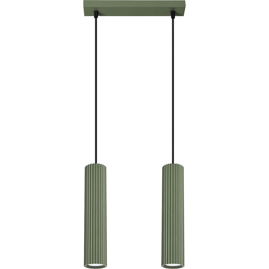 Пендел KARBON 2xGU10/10W/230V зелен