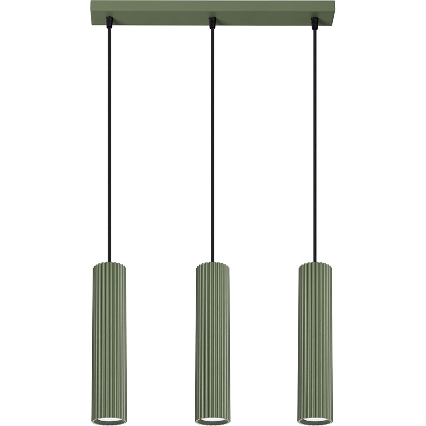 Пендел KARBON 3xGU10/10W/230V зелен